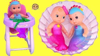 Mermaid Water Baby Twins ! Babysitting Merbabies with American Girl Doll