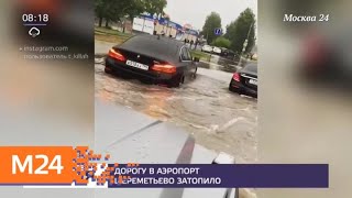 Дорогу в аэропорт Шереметьево затопило - Москва 24