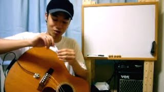ギターレッスン【アコギの弦交換】