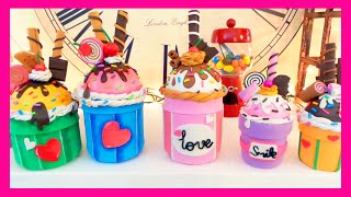 Manualidades fáciles: dulceros en forma de cupcake reciclar tarros de cristal