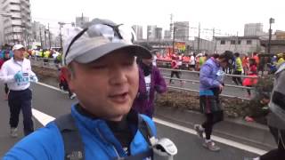 東京マラソン2014　ランナーが撮影した動画　 ５時間２８分で完走！目標は４時間５５分