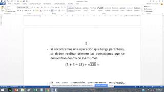Matemáticas "Jerarquía de operaciones " COMIPEMS 2018