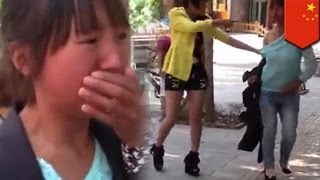 Любовница избила жену на глазах у мужа и всей улицы