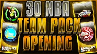 NBA Live Mobile 30 Team Pack Opening!!!!!! INSANE PULL!!!