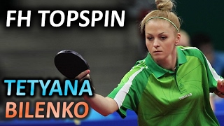 Bilenko Tetyana FH topspin technique МСМК Татьяна Биленко техника топспина справа