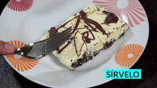Pay de helado con galletas