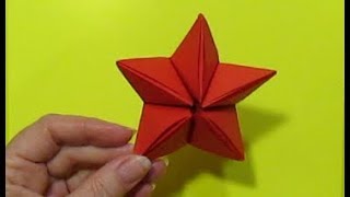 Оригами Звезда из бумаги МК.Поделки бумаги на день победы пятиконечная звезда/ DIY easy paper star