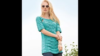 Летняя Кофточка с Коротким Рукавом Спицами - 2019 / Summer Blouse with Short Sleeve Knitting Needles
