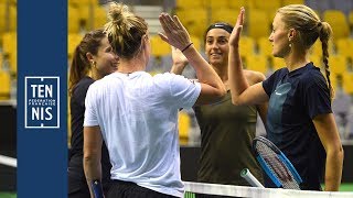 Fed Cup 2019 - Belgique / France - La minute bleue n°2 : au travail! | FFT