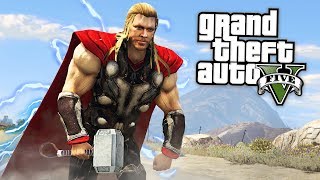 GTA 5 Mods - THOR MOD w/ THOR'S HAMMER & POWERS!! GTA 5 Thor Mod Gameplay! (GTA 5 Mods Gameplay)