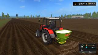 Farming Simulator 2017. НОВОСВЕТЛОВКА. Трактор Беларус МТЗ 892. Разбрасыватель удобрений  Amazone ZA