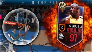 NBA Live Mobile - 97 FINALS MVP SHAQ IS A GLITCH!!! DUNKING ON EVERYONE!! UNSTOPPABLE!!!