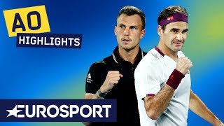 Roger Federer vs Márton Fucsovics Highlights | Australian Open 2020 Round 4 | Eurosport