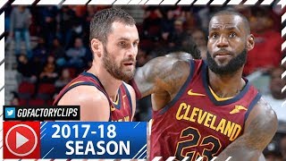 LeBron James & Kevin Love Full Highlights vs Pelicans (2017.10.28) - 44 Pts, 16 Reb