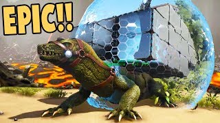 EPIC GIGALANIA WAR LIZARD! Beautiful UPDATES! - Ark Survival Evolved Gameplay