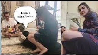 wow Azriel di dudukin bunda Ashanty sampe teriak 'berat bun  '