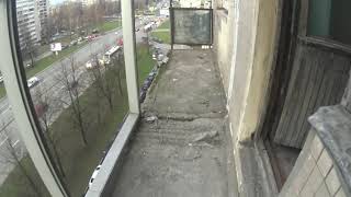 Алюминиевое остекление от пола с крышей. День 1 часть1