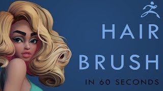 How to make a HAIR BRUSH in Zbrush - 60 Second Tutorial