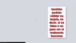 TARJETAS de CRÉDITO VALIDAS 2018 - AGOSTO