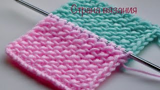 Узоры спицами. Диагональные стежки 2.