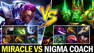 MIRACLE vs his Coach — 7 Items Anti Mage vs Rapier Wraith King Dota 2