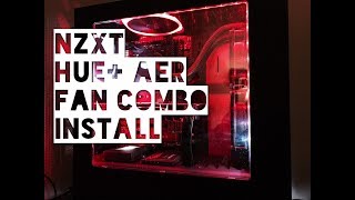 NZXT Hue+ AER Fan Install - RGB Lighting