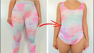 RECICLAR ROPA - CONVERTIR LEGGINS EN BODY - DIY CLOTHES LIFE HACKS - TRANSFORM YOUR OLD CLOTHES