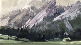 Advancing with Watercolor: Tonal Values and Mood - "The Flat Irons"