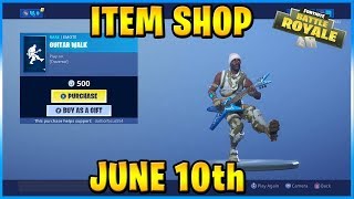 NEW Guitar Walk Emote is SICK! | FORTNITE ITEM SHOP TODAY! (June 10th, 2019)