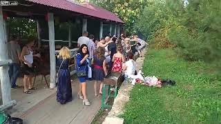 Girl fight (Russian bride mother in law ) starts a fight at wedding