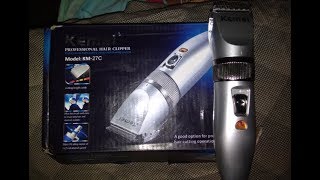 Kemei Km 27C Rechargeable Professional Hair Trimmer Review With ho munda