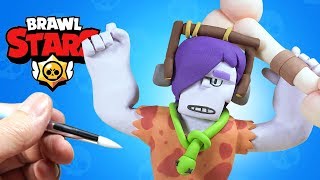 Frank Caveman Frank Brawl Stars in Polymer Clay Tutorial 클레이로 브롤스타즈 프랭크 만들기 // Craft by K