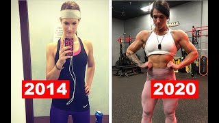 Stefanie Foli transformation - then and now. Beautiful muscle girl transformation from 2014-2020