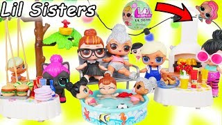 LOL Surprise Doll have Play Date with Barbie Lil Sisters