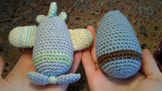 Мастер-класс самолет (вертолет) малютка. Игрушки амигуруми. Вяжем крючком. (часть 1)