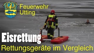 Übung: Eisrettungsgeräte im Vergleich