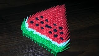 Модульное оригами арбузная долька мастер класс (мк) для начинающих