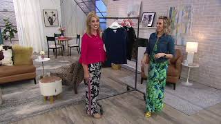 Susan Graver Stretch Lace Short-Sleeve V-Neck Top on QVC