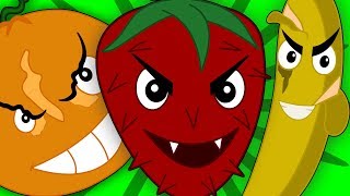 five little fruits | halloween song | learn fruits | scary rhymes | nursery rhymes | childrens songs