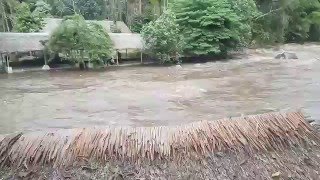 Banjir bandang air terjun dua warna, sibolangit,Sembahe Berastagi Detik-detik Banjir Part4