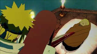 Birth of Naruto - Naruto Shippuden Ultimate Ninja Storm 3 - Kushina and Minato Death by Kurama ?