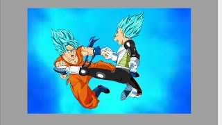 Speed Drawing Goku VS Vegeta - Super Saiyan Blue (Dragon Ball Super )
