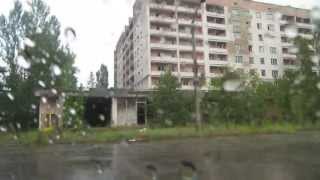 08. Driving through Pripyat main Square under a heavy storm