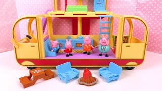 Peppa Pig Nouveau Camping Car Lit, Douche, Cuisine, Feu de Camp