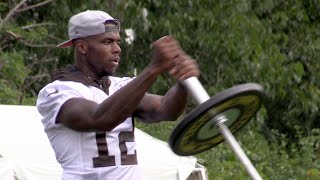 Josh Gordon works out after returning to the Browns