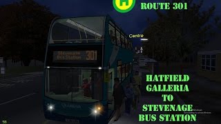 Omsi 2 Hertforshire- 301 Hatfield Galleria to Stevenage Bus Station (C400R DIWA)