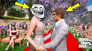 TROLL FACE GELİN KILIĞINA GİRDİ VE  DÜĞÜNÜ TROLLEDİ! - GTA 5