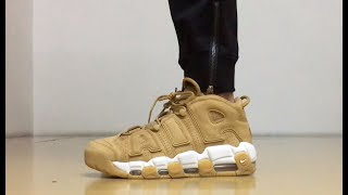 [ON FEET] Nike Air More Uptempo '96 Premium Flax/Wheat