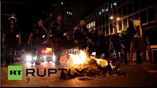 Brazil: Anti-government protesters chant "There will be no World Cup!"