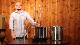 Первая дробная перегонка на аппарате ЛЮКССТАЛЬ.